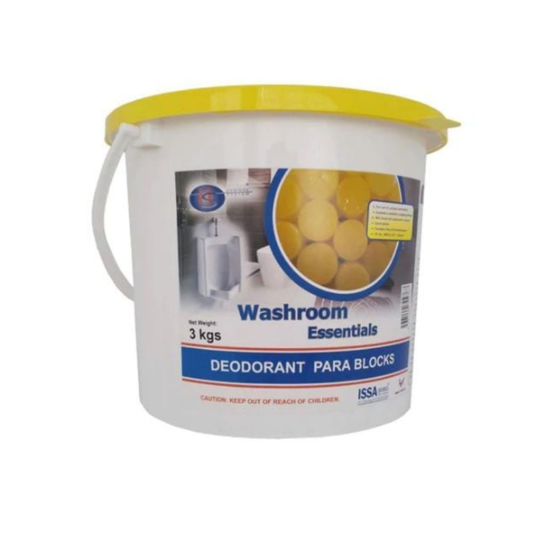 Hygiene System Para Deodorant Block Plastic Drum 3kg White & Yellow