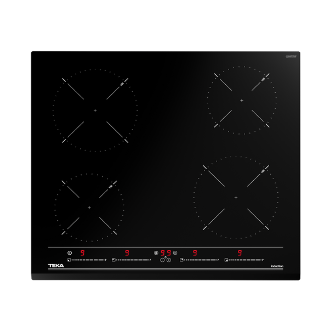 Teka Induction Hob in 60 cm with Direct Functions MultiSlider and 4 zones IZC 64010 BK MSS