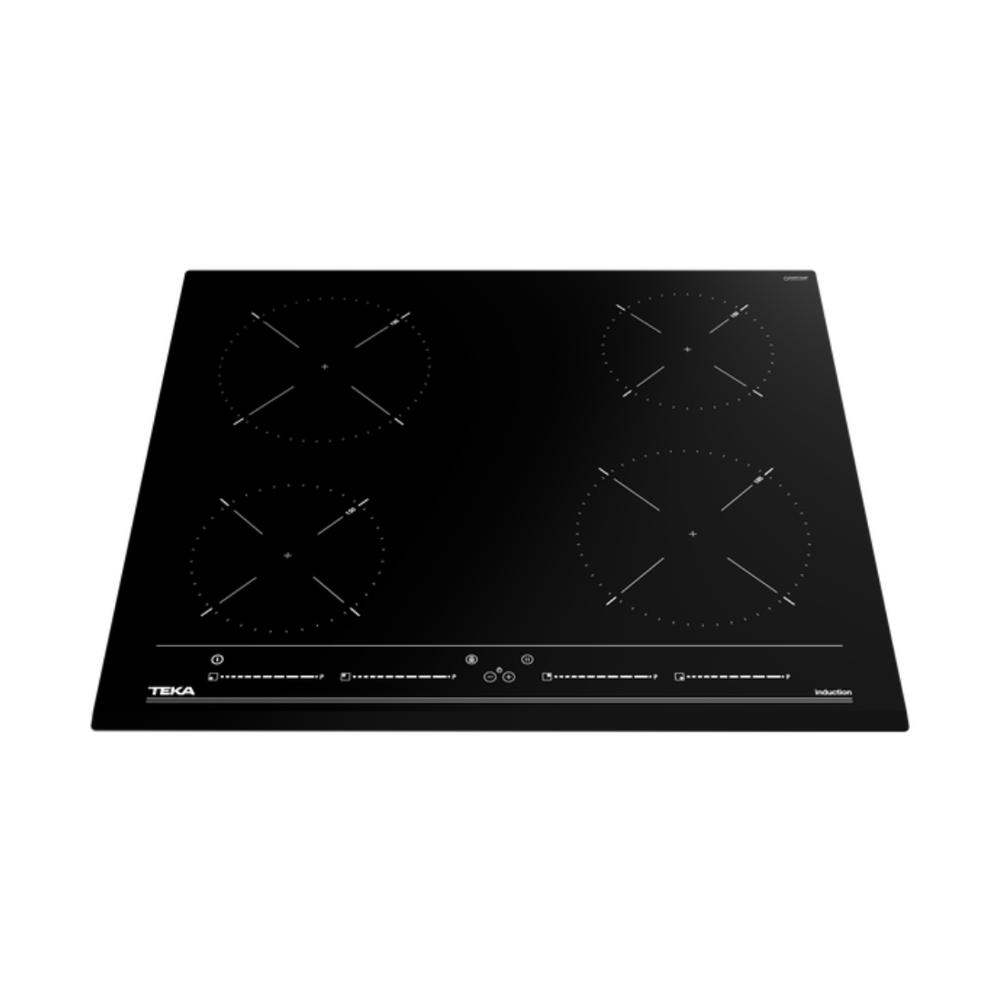 Teka Induction Hob in 60 cm with Direct Functions MultiSlider and 4 zones IZC 64010 BK MSS