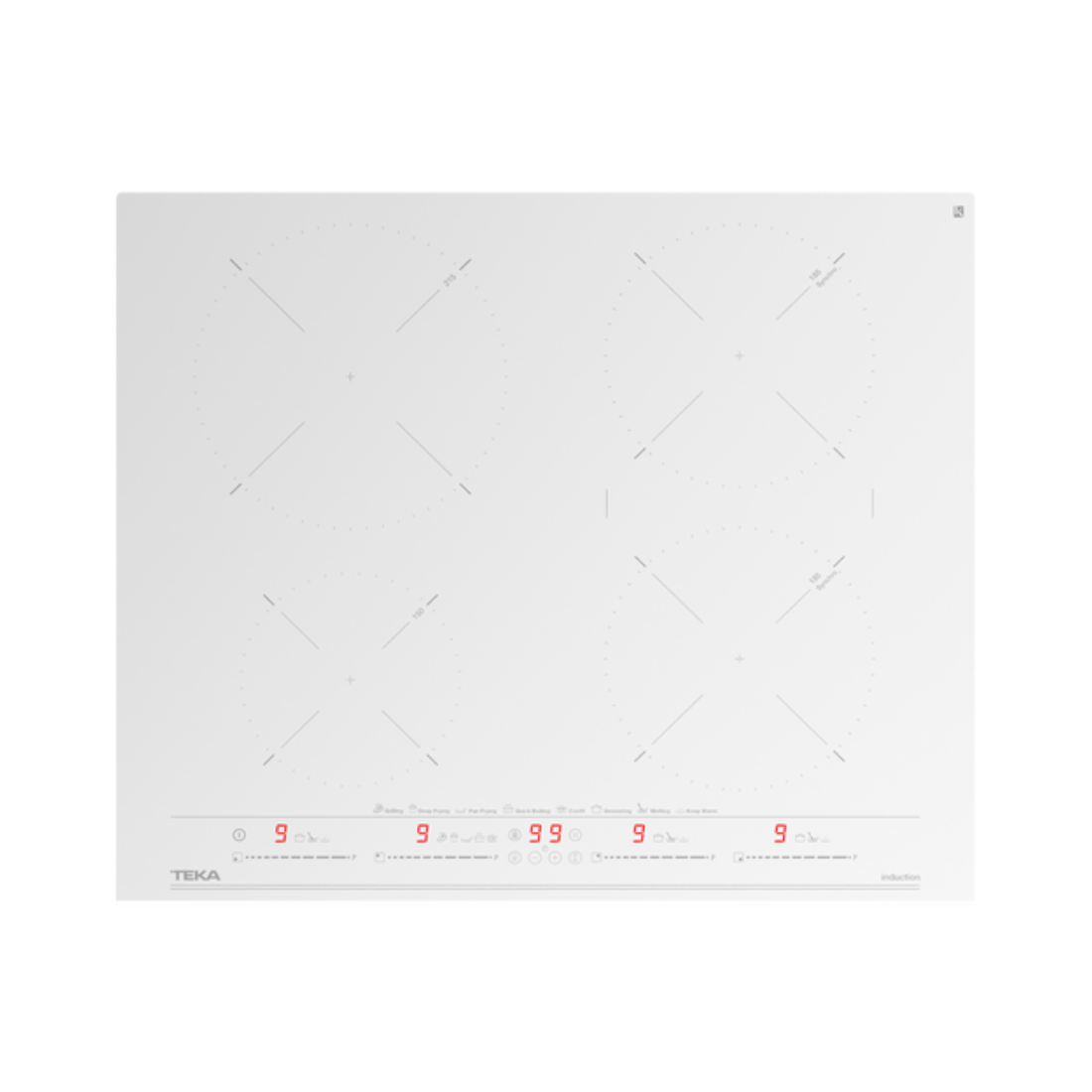 Teka Induction hob with Direct Functions MultiSlider and 4 cooking zones in 60 cm IZC 64630 WH MST