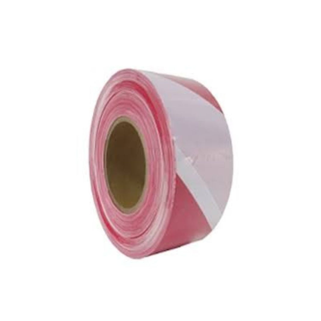 KDL Warning Tape - Red & White, 70MM X 500 Meters