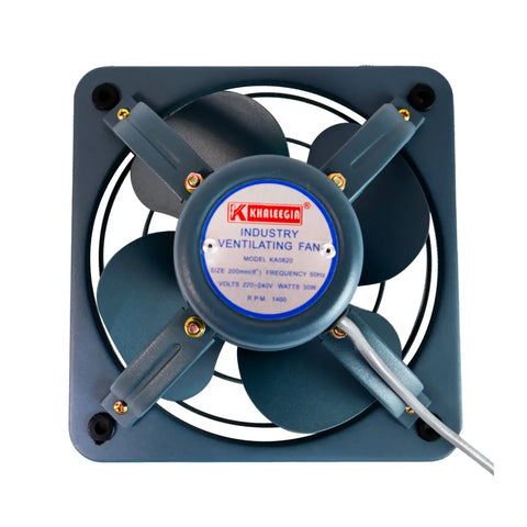 Khaleegia Light Duty Industrial Metal Body Exhaust Fan 8 Inch KA0820 - Dark Blue