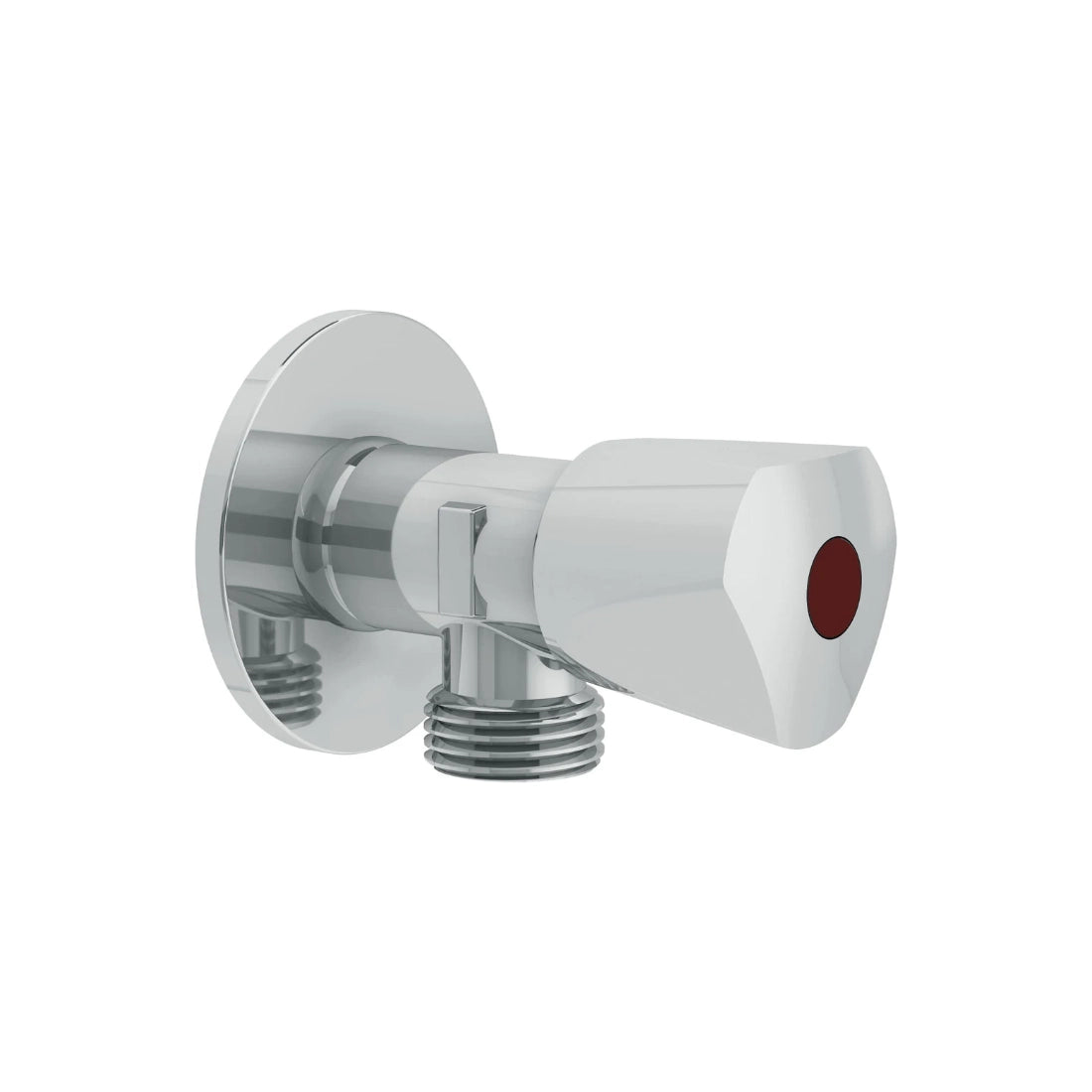 Kludi Rak Brass Angle Valve Quarter Turn Short Tread 1/2 inch x 1/2 inch RAK33001 - Chrome