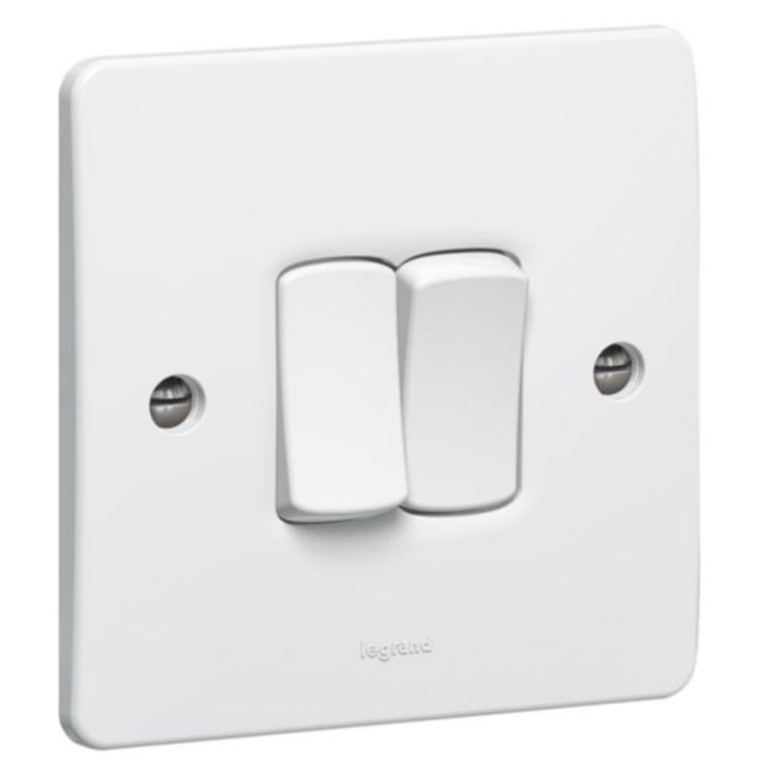 Legrand Synergy White 2 Gang 2 Way Single Pole Switch 10AX 250V 730002