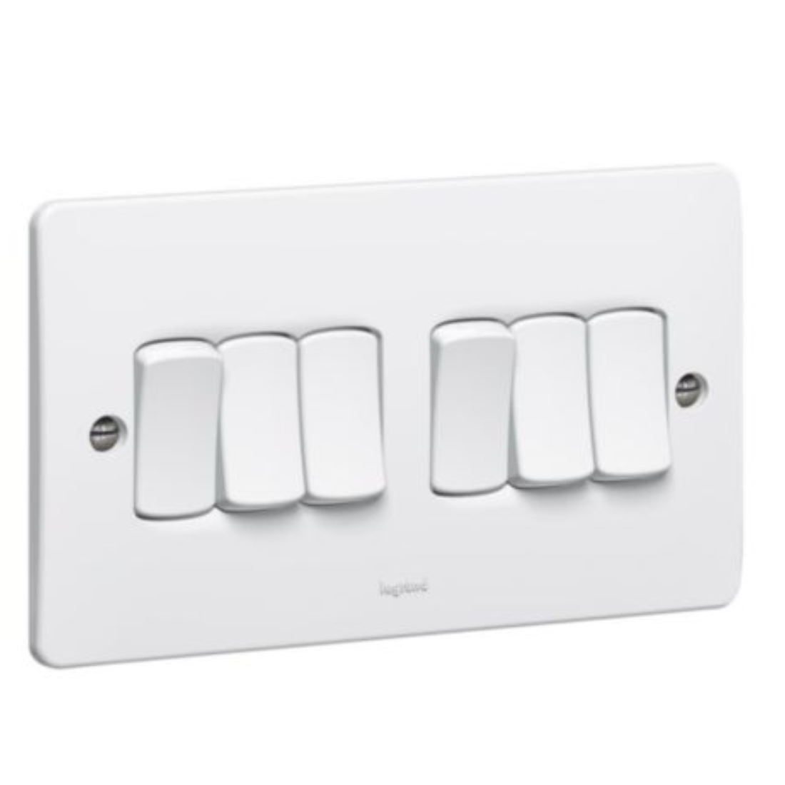Legrand Synergy White 6 Gang 2 Way Single Pole Switch 10AX 250V 730006