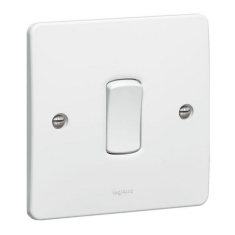 Legrand Synergy White 1 Gang 2 Way Single Pole Push Switch 10AX 250V 730007