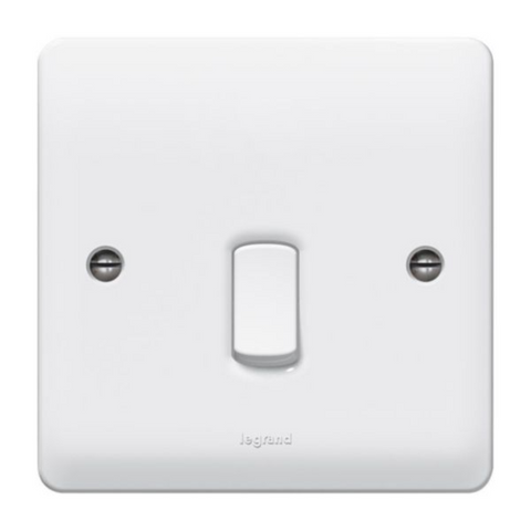 Legrand Synergy White Double Pole Switch with Indicator 20A 250V 730012