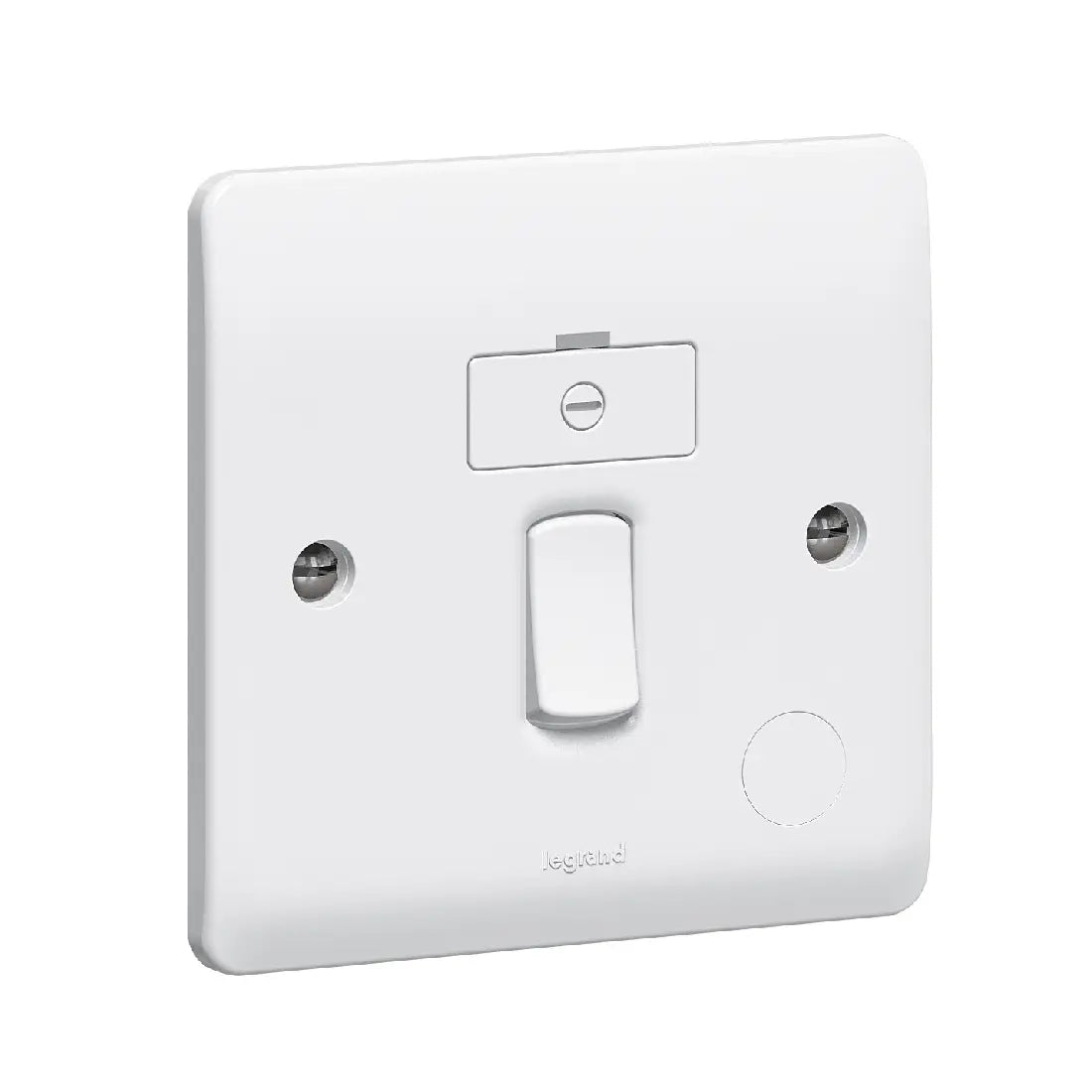 Legrand Synergy White Fused Connection Unit Double Pole Switched with Cord Outlet 730036
