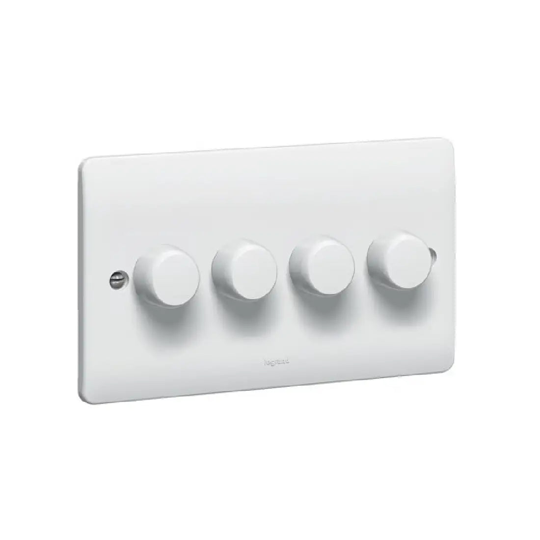 Legrand Synergy White 4 Gang 2 Way Rotary Dimmer 400W 100/240V 50/60Hz 730049