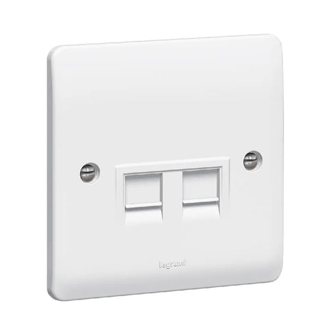 Legrand Synergy White Double RJ45 CAT 6 Data Socket 730057