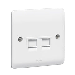 Legrand Synergy White Double RJ45 CAT 6 Data Socket 730057 - Slide 1