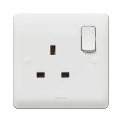 Legrand Synergy White 1 Gang 13A Double Pole Switched Socket Outlet 730060 - Slide 1