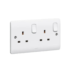 Legrand Synergy White 2 Gang Double Pole Socket Outlet 13A 250V 730070 - Slide 1