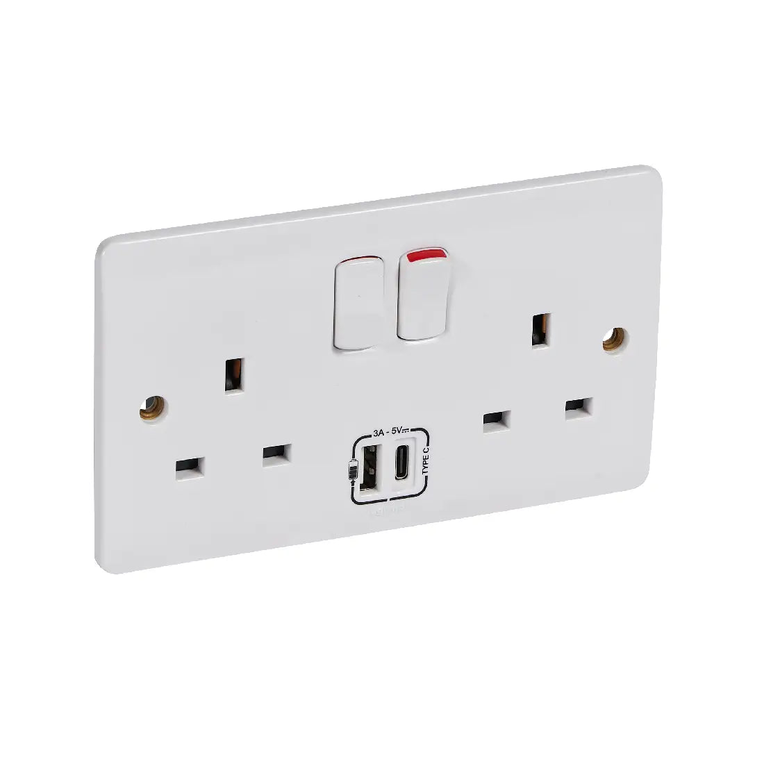 Synergy Socket Legrand Synergy 2G Switched Socket with USB Type A and C 730079 in UAE