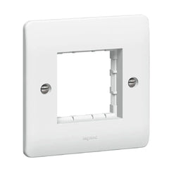Legrand Synergy White 1 Gang 2 Mosaic Module Carrier Plate 730092 - Slide 1