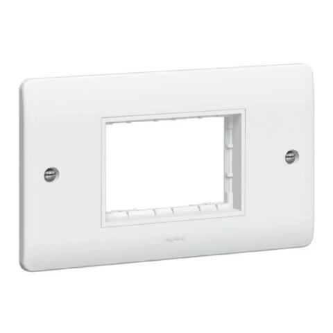 Legrand Synergy White 2 Gang 3 Mosaic Modules Carrier Plate 730093