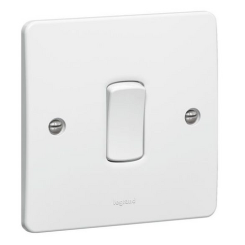 Legrand Synergy White 1 Gang 1 Way Single Pole Switch 20AX 250V 730130