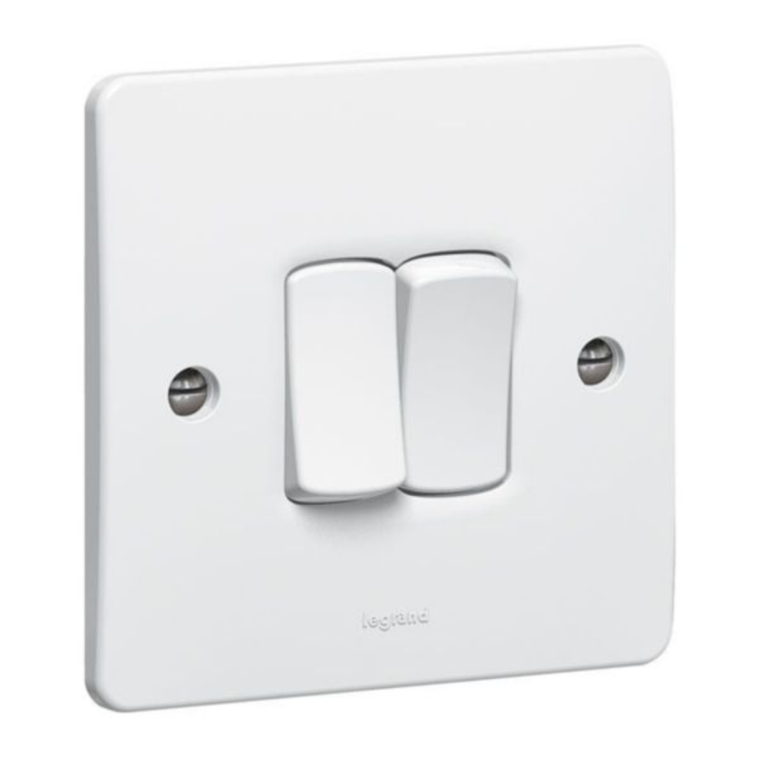 Legrand Synergy White 2 Gang 1 Way Single Pole Switch 20AX 250V 730134