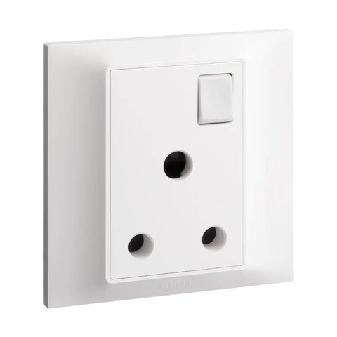 Legrand Belanko S 1 Gang Single Pole BS Switched Socket Outlet with Neon 15A
