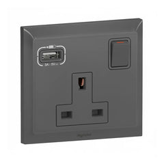 Legrand Belanko S 1 Gang Single Switch Socket with USB A 15W Charger - Slide 2