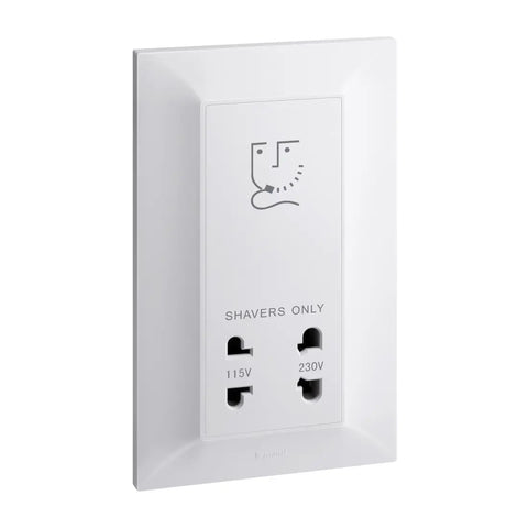 Legrand Belanko S 2 Gang Vertical Shaver Socket 240/115V