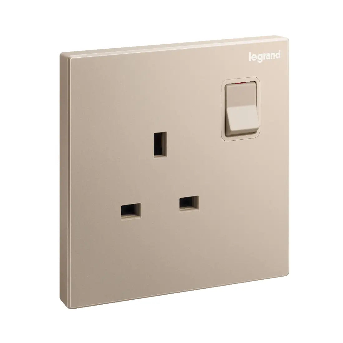 Legrand Galion 1 Gang 13A British Standard Switched Single Pole Socket Outlet with Power Indicator 282480