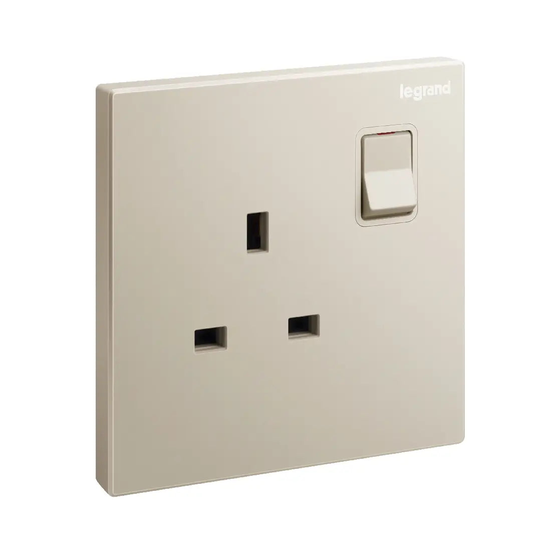 Legrand Galion 1 Gang 13A British Standard Switched Single Pole Socket Outlet with Power Indicator 282480