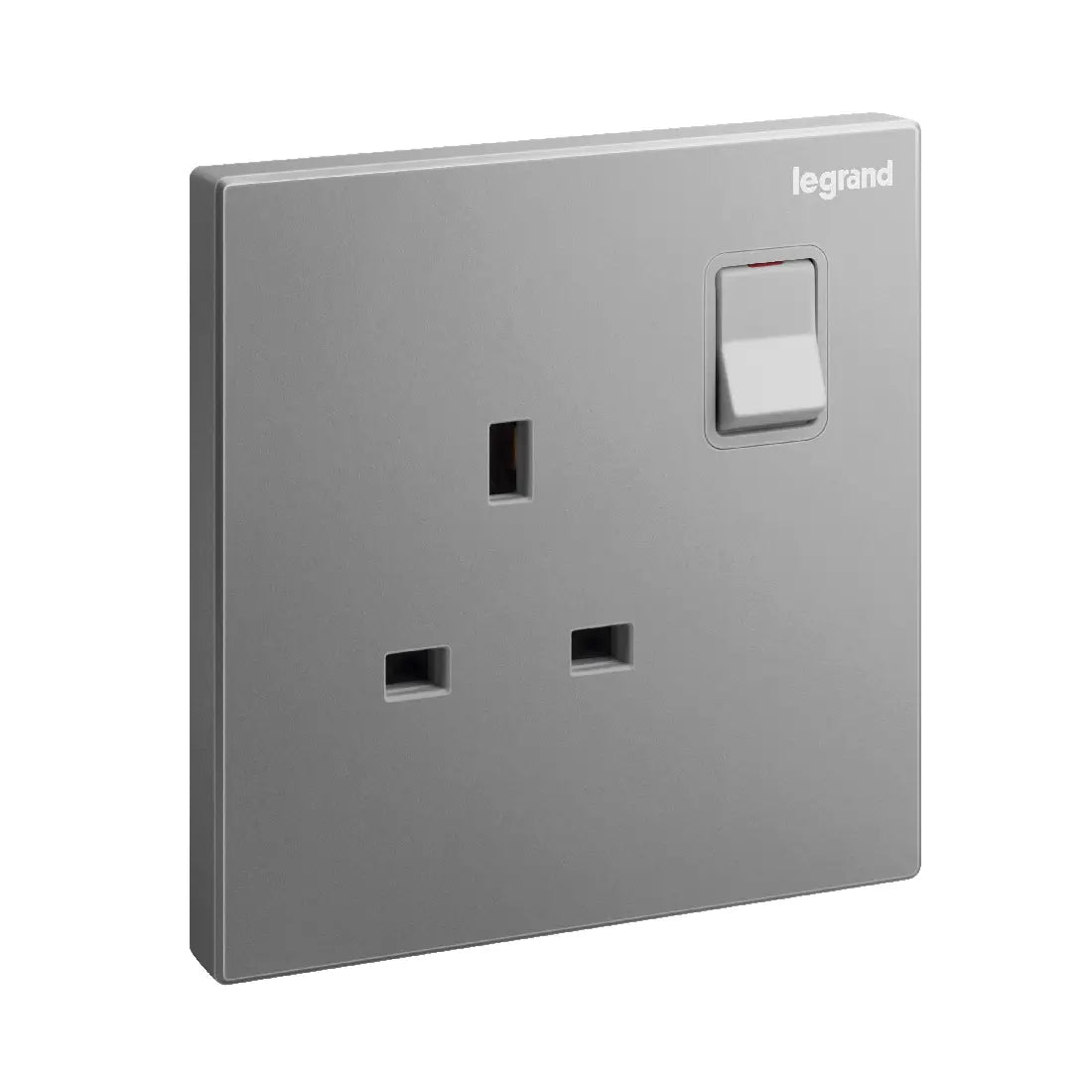 Legrand Galion 1 Gang 13A British Standard Switched Single Pole Socket Outlet with Power Indicator 282480