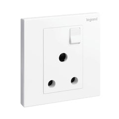 Legrand Galion 1 Gang 15A BS Switched Single Pole Socket Outlet 282437 - Slide 1