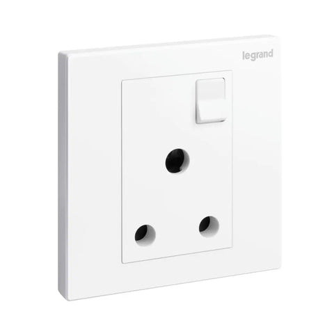 Legrand Galion 1 Gang 5A BS Switched Single Pole Socket Outlet 282438