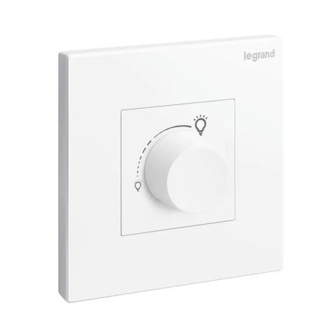 Legrand Galion 1 Gang 5 to 300 Watts Incandescent or 5 to 75 Watts LED Rotary Dimmer 100-240 Volts 50/60Hz 282419
