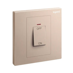 Legrand Galion 1 Gang Double Pole 45A Switch with Red Power Indicator 282426 - Slide 3