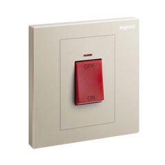 Legrand Galion 1 Gang Double Pole 45A Switch with Red Power Indicator and Red Rocker 282427 - Slide 4