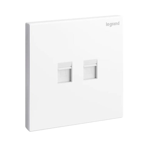 Legrand Galion 1 Gang Double RJ 45 Category 6 UTP Socket Outlet 282463