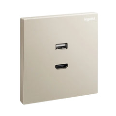 Legrand Galion 1 Gang HDMI Socket Outlet with Type A USB Data Socket Transfer 282448 - Slide 4
