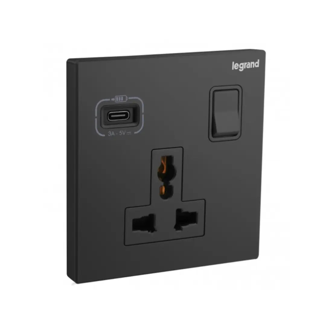 Legrand Galion 1 Gang Multistandard Switched with USB C 18W Charger 282485A