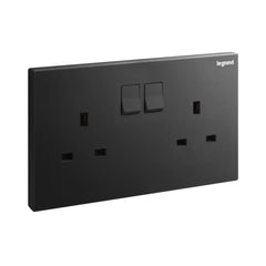 Legrand Galion 2 Gang 13A BS Switched Single Pole Socket Outlet 282433 - Slide 2