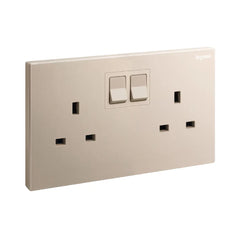 Legrand Galion 2 Gang 13A BS Switched Single Pole Socket Outlet With Power Indicator 282481 - Slide 3