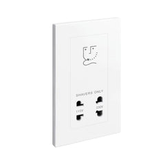 Legrand Galion 2 Gangs Shaver Socket Outlet 2 Outputs 110 and 230 Volts 282439 - Slide 1