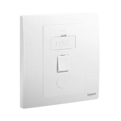 Legrand Mallia Senses 1 Gang 13A Switched Fused Connection Unit with Cord Outlet 281141 - Slide 1