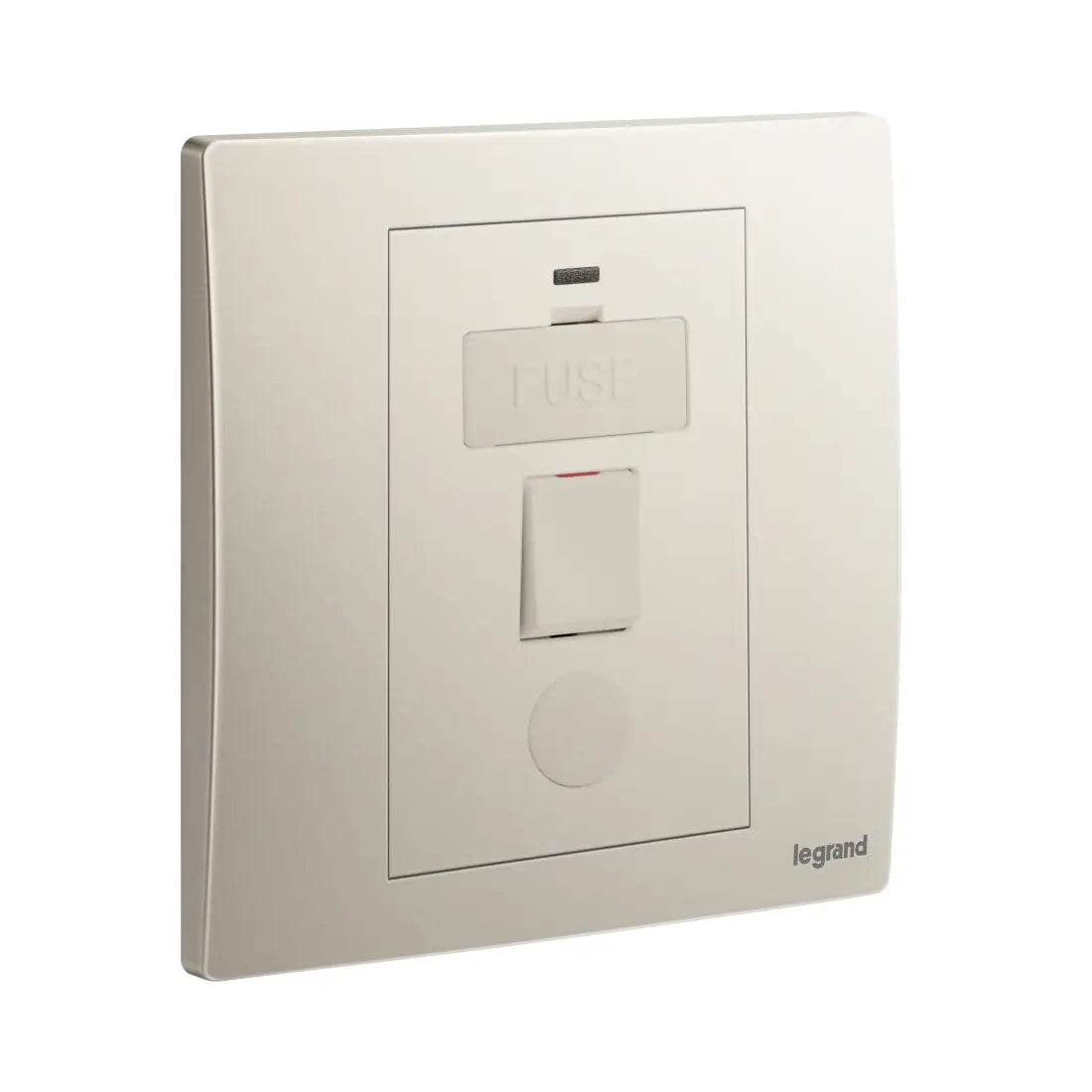 Legrand Mallia Senses 1 Gang 13A Switched Fused Connection Unit with LED Power Indicator and Cord Outlet 281142