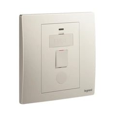 Legrand Mallia Senses 1 Gang 13A Switched Fused Connection Unit with LED Power Indicator and Cord Outlet 281142 - Slide 5