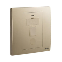 Legrand Mallia Senses 1 Gang 13A Switched Fused Connection Unit with LED Power Indicator and Cord Outlet 281142 - Slide 4