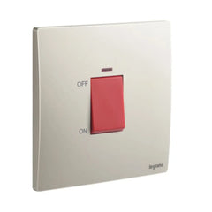 Legrand Mallia Senses 1 Gang 1 Way Double Pole 32A Switch with Red Power Indicator 281074 - Slide 5