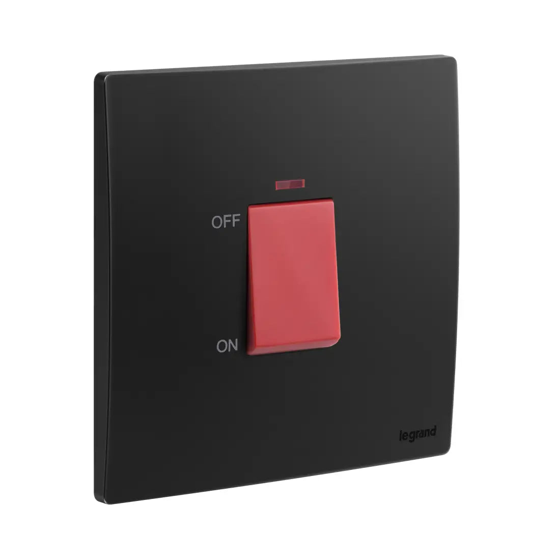 Legrand Mallia Senses 1 Gang 1 Way Double Pole 32A Switch with Red Power Indicator 281074
