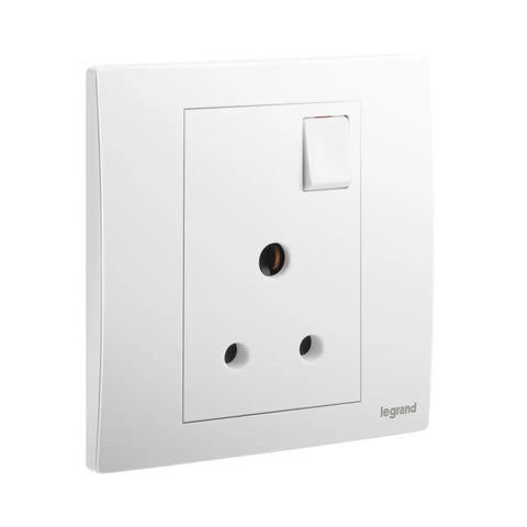Legrand Mallia Senses 1 Gang 5A British Standard Switched Socket Outlet 281132