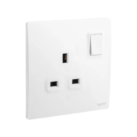 Legrand Mallia Senses 1 Gang BS 13A Switched Socket Outlet Double Pole 281116