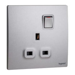 Legrand Mallia Senses 1 Gang BS Switched Socket Outlet Single Pole 13A 281111 - Slide 3