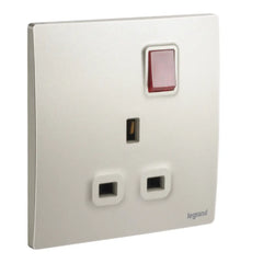 Legrand Mallia Senses 1 Gang BS Switched Socket Outlet Single Pole with LED 13A 281114 - Slide 5