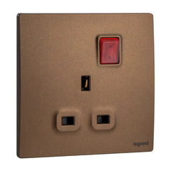 Legrand Mallia Senses 1 Gang BS Switched Socket Outlet Single Pole with LED 13A 281114 - Slide 4